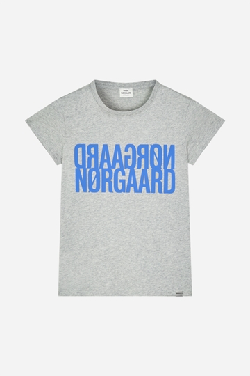 Mads Nørgaard Ekologisk T-shirt - Tuvina - Ljusgrå Melange